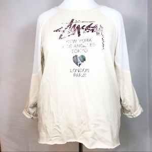 Stussy RARE Chiffon Sleeve Tunic With Pockets NWOT